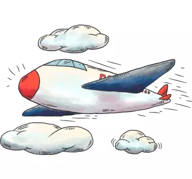 Red nose airplane Kids shirt - TenStickers