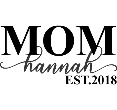 Mother and daughter t-shirt mom with a personal touch - TenStickers