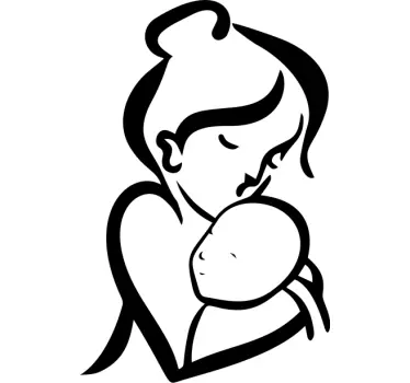 Simple red outline Mothers day t-shirt - TenStickers
