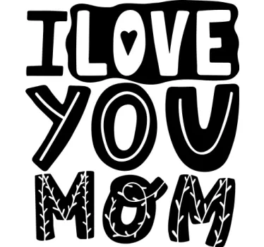 Mother and daughter t-shirt love you mom - TenStickers