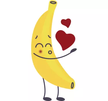 Funny love bananas with hearts matching shirts for couples - TenStickers