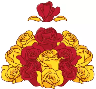 Baby t-shirt colorful rose bouquet design - TenStickers