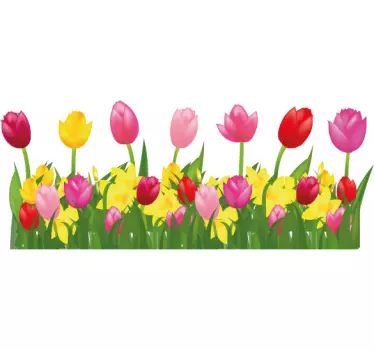Cartoon flower square shirt - TenStickers