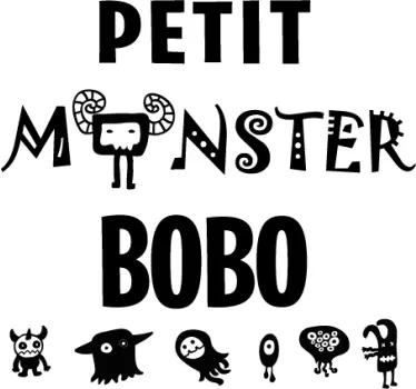 Baby t-shirt playful monster family - TenStickers