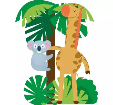 Baby t-shirt cute jungle friends - TenStickers