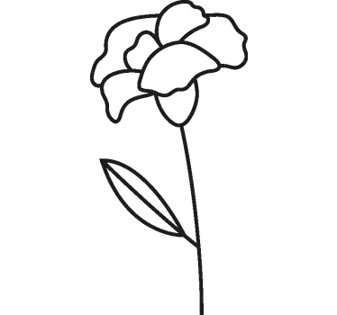 Single flower outline t-shirt - TenStickers