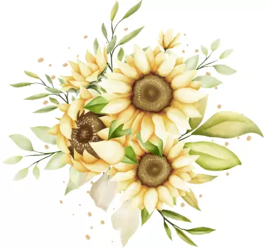 Sunflower floral arrangement t-shirt - TenStickers