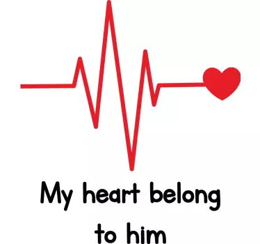 My heart matching shirts for couples - TenStickers
