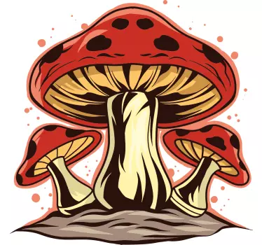 Original mushroom illustration t-shirt - TenStickers