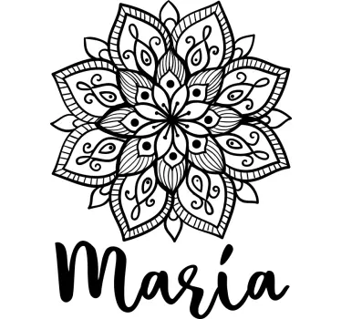Mandala motif t-shirt with name - TenStickers