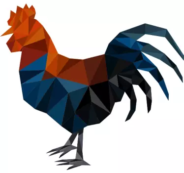Colors shade chicken design t-shirt - TenStickers