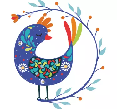 Colorful bird design t-shirt - TenStickers