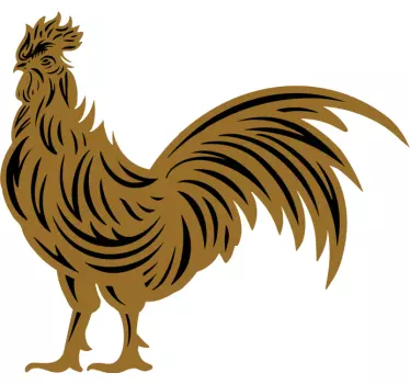 Regal rooster silhouette t-shirt - TenStickers