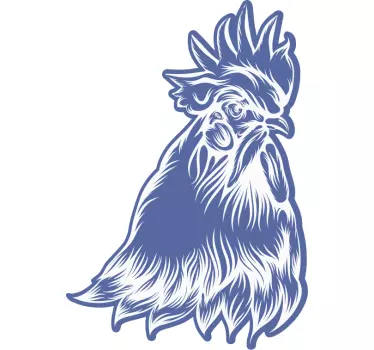 Stylish rooster print t-shirt - TenStickers