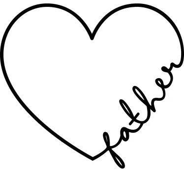 Calligraphic heart  Father  and son matching shirts - TenStickers