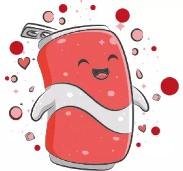 Cheerful soda character t-shirt - TenStickers
