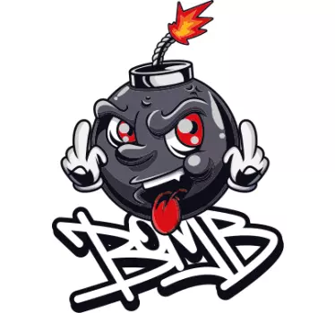 Explosive cartoon character t-shirt - TenStickers