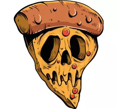 Skull pizza graphic t-shirt - TenStickers
