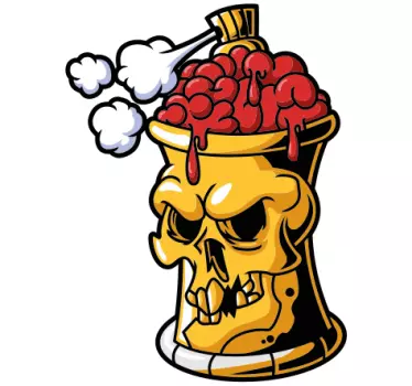 Graffiti skull spray can t-shirt - TenStickers