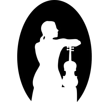 Elegant music silhouette t-shirt - TenStickers