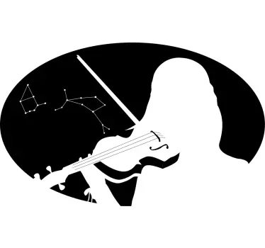 Violinist under stars t-shirt - TenStickers