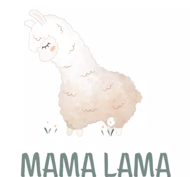 Baby lama and mother lama shirt - TenStickers
