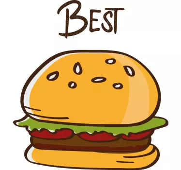 Best friends fries and hamburger  t-shirt - TenStickers