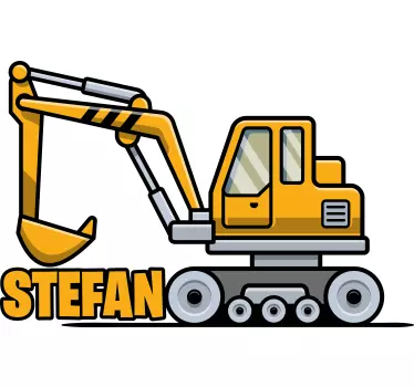Kids t-shirt excavator custom clothing - TenStickers