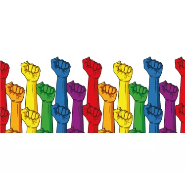 Colorful fist bump t-shirt - TenStickers