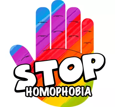 Stop homophobia message t-shirt - TenStickers
