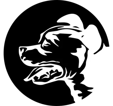 Dog silhouette outline t-shirt - TenStickers