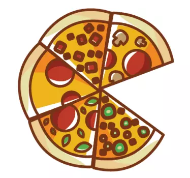 Pizza matching pieces pattern matching shirts for couples - TenStickers