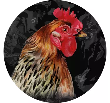 Stylish hen portrait t-shirt - TenStickers