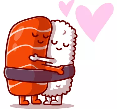 Sushi hug matching set matching shirts for couples - TenStickers