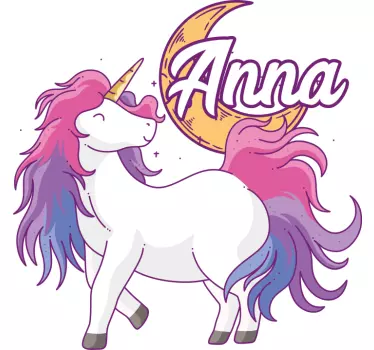 Baby t-shirt unicorn name customization - TenStickers