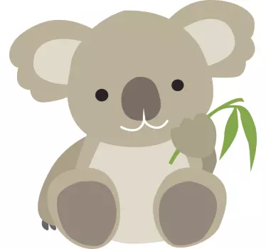 Baby t-shirt cute koala holding leaf - TenStickers