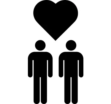 Couple t-shirts in purple love symbol design - TenStickers