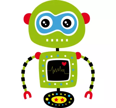 Kids t-shirt with robot character design - TenStickers