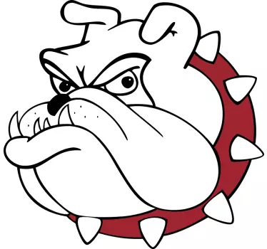 Bulldog face expression t-shirt - TenStickers