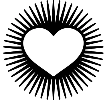 Heart radiating love t-shirt - TenStickers