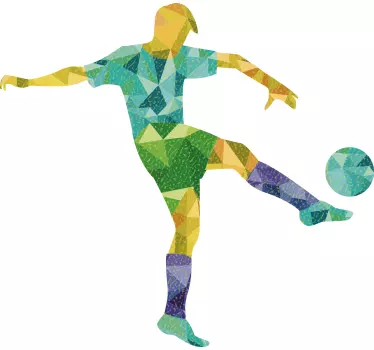 Kids t-shirt colorful soccer player design - TenStickers