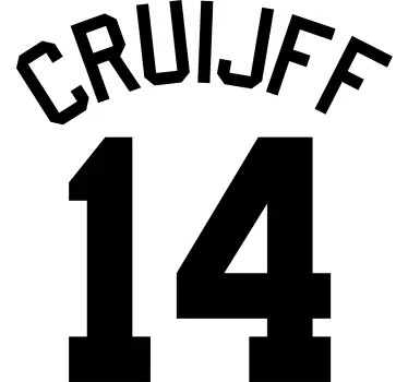 14 Cruyff text t-shirt - TenStickers