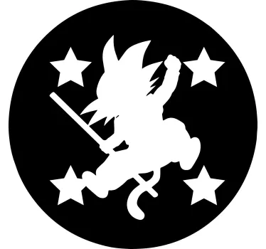 Jumping hero silhouette t-shirt - TenStickers