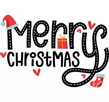 Merry Christmas Embroidery christmas tee shirts - TenStickers