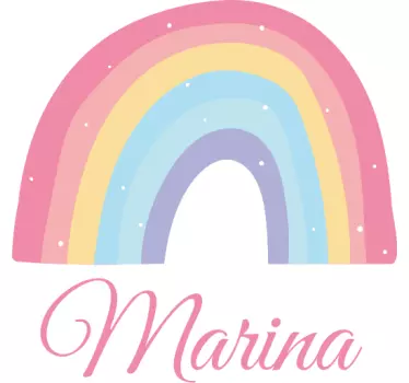 Rainbow personalized baby t-shirt - TenStickers