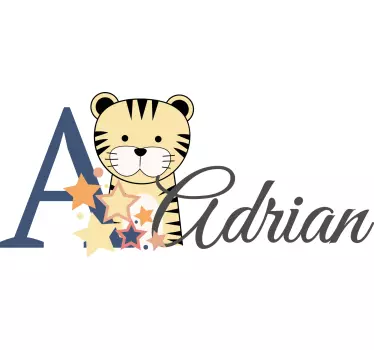 Baby t-shirt personalised with tiger theme - TenStickers