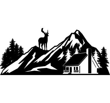 Grand mountain landscape t-shirt - TenStickers