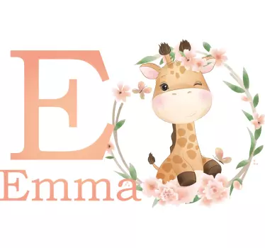 Cute giraffe design baby t-shirt - TenStickers