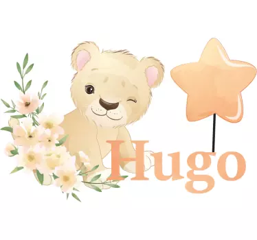 Baby t-shirt cute lion with star print - TenStickers