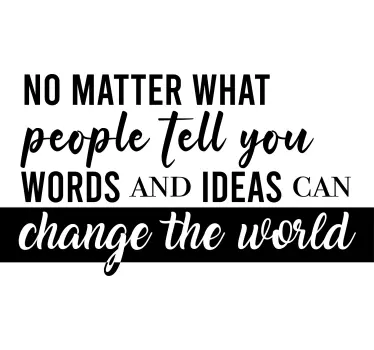 Empowering words and ideas t-shirt - TenStickers